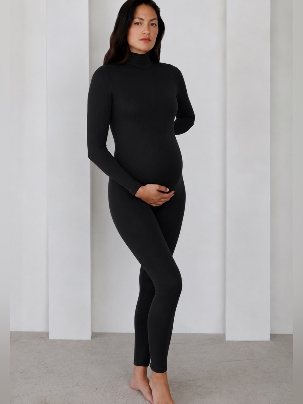 Bumpsuit Penelope Unitard One Piece Maternity Jumpsuit Black Size S Pregnancy - Picture 6 of 16